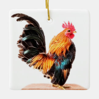 Hähnchenkunst Keramikornament