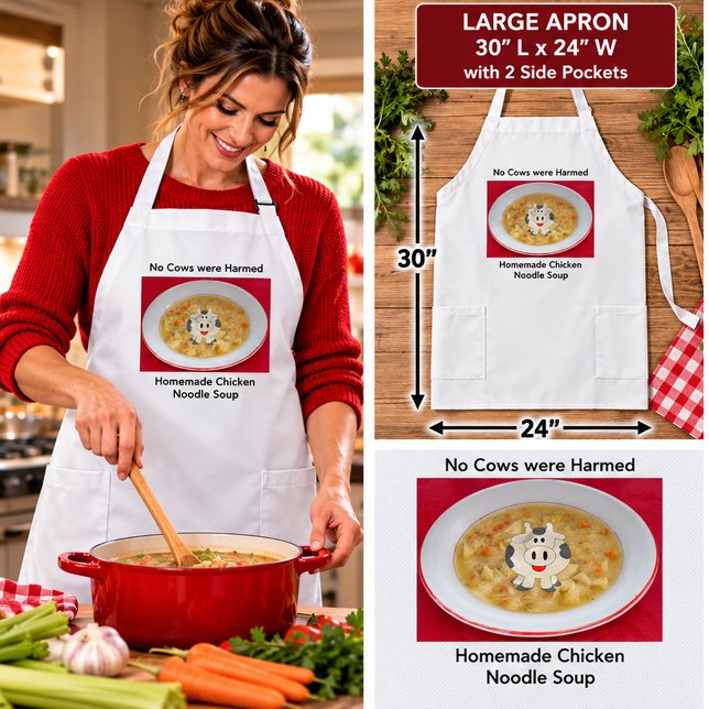 Hähnchennudelsuppe Schürze (Chicken Noodle Soup Long Apron)