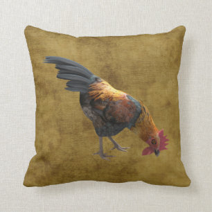 Hähnchenrooster Rustikaler Landbarnyard-Stil Kissen