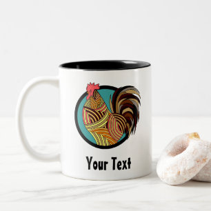 Hähnchenrooster Zweifarbige Tasse