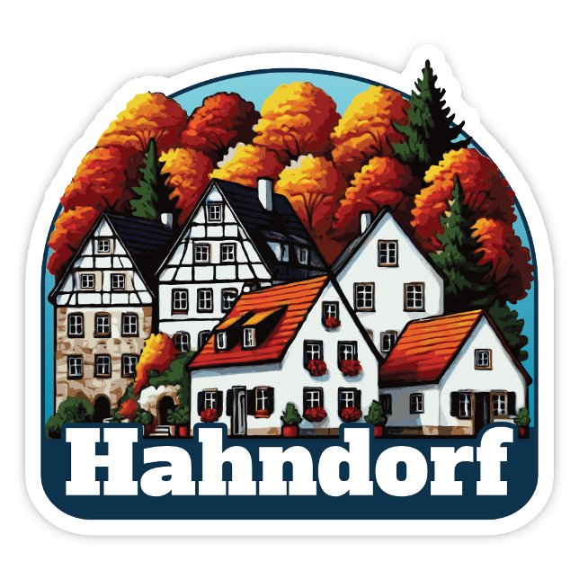 Hahndorf, SA-Aufkleber Aufkleber (Hahndorf SA Sticker. Popular German themed town in South Australia.)