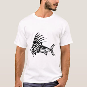 Hahnenfisch-Shirt - Cooles Hahnenfisch-Tril-Design T-Shirt