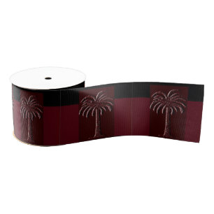 Hahnenkampf-Palmenbaum-Verpackungspapier-Design 1 Ripsband