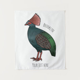 Hahnenkuckuck Vogel Cartoon-Illustration Wandteppich