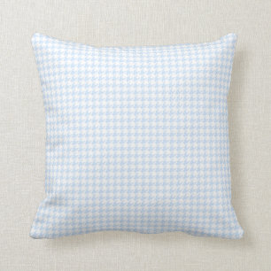 Hahnentritt-Muster - babyblau Kissen