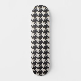 Hahnentritt Schwarz Weiß Muster Skateboard