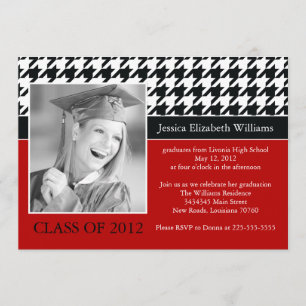 Hahnentrittmuster-Abschluss Einladung