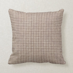 Hahnentrittmuster-Brown-Muster Kissen