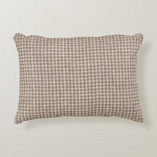 Hahnentrittmuster-Brown-Muster Zierkissen