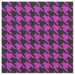 Hahnentrittmuster fuchsia und schwarz stoff