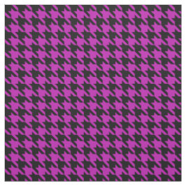 Hahnentrittmuster fuchsia und schwarz stoff