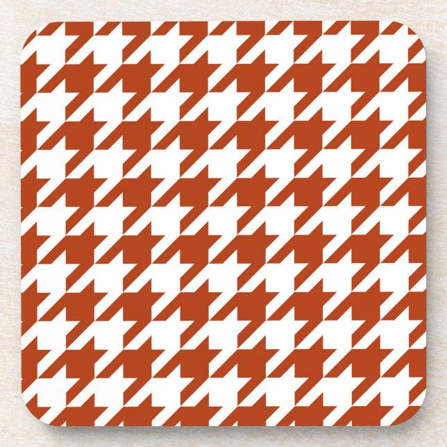 Hahnentrittmuster Karo Keramik Tile Getränkeuntersetzer (Vorderseite)