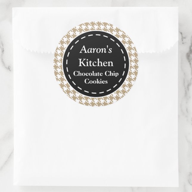 Hahnentrittmuster Kitchen Stickers (Tasche)