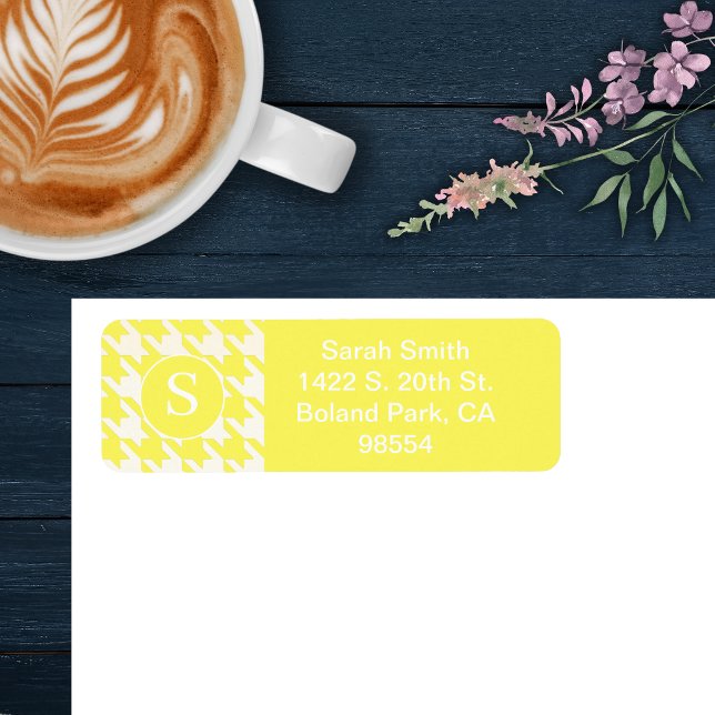 Hahnentrittmuster Lemon Gelb und Weiß (Von Creator hochgeladen)