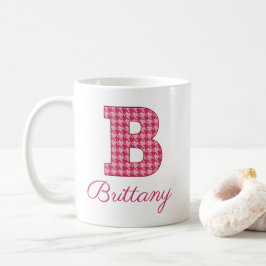 Hahnentrittmuster Monogram Letter B Klassische Tas Kaffeetasse