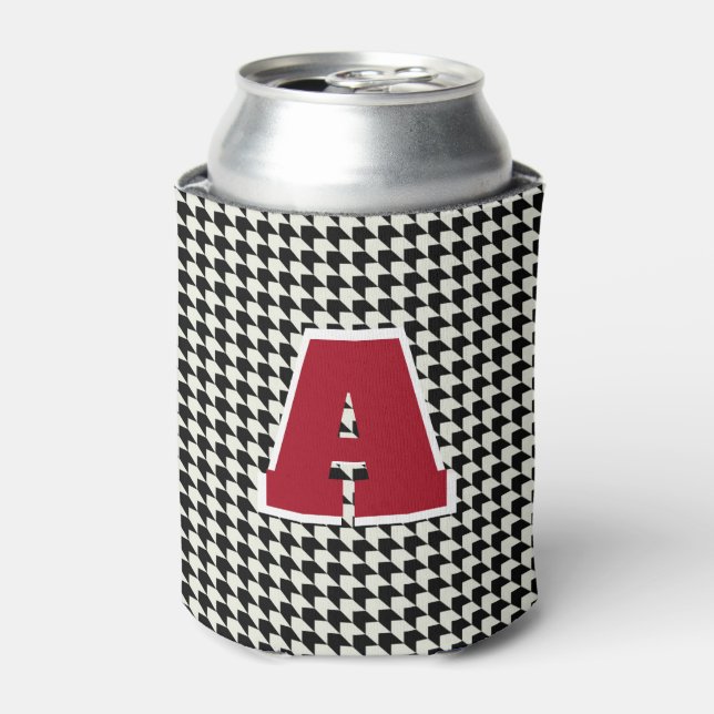 Hahnentrittmuster-Monogramm Dosenkühler (Kanne Vorderseite)