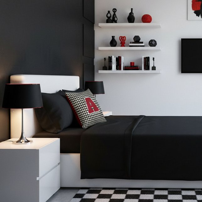 Hahnentrittmuster-Monogramm Kissen (Von Creator hochgeladen)