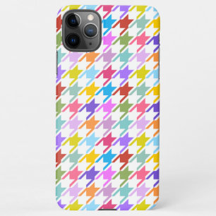 Hahnentrittmuster Multicolor+Weißmuster iPhone 11Pro Max Hülle
