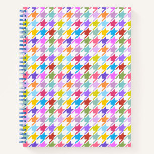 Hahnentrittmuster Multicolor+Weißmuster Notizbuch