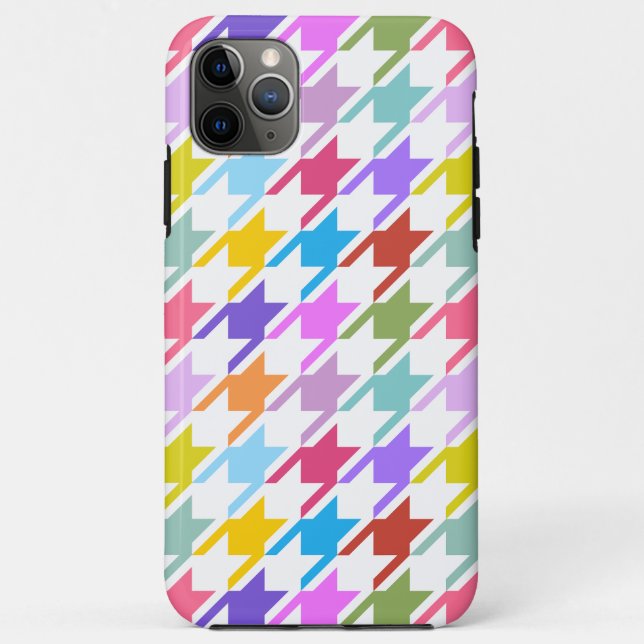 Hahnentrittmuster Multicolor+White Big Pattern Case-Mate iPhone Hülle (Rückseite)