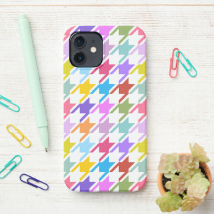Hahnentrittmuster Multicolor+White Big Pattern iPhone 12 Hülle