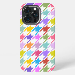 Hahnentrittmuster Multicolor+White Big Pattern iPhone 13 Pro Hülle