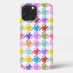 Hahnentrittmuster Multicolor+White Big Pattern iPhone 13 Pro Max Hülle