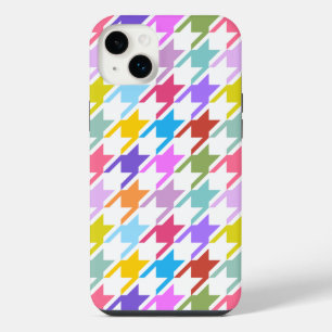 Hahnentrittmuster Multicolor+White Big Pattern iPhone 14 Plus Hülle