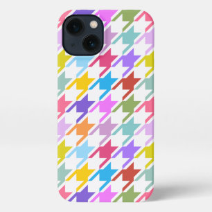 Hahnentrittmuster Multicolor+White Big Pattern iPhone Hülle