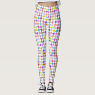 Hahnentrittmuster Multicolor+White Rpt Muster Leggings