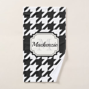 Hahnentrittmuster Muster Badhandtuch Set