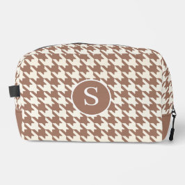 Hahnentrittmuster Muster Mocha Mousse Toilettenbeu Waschbeutel