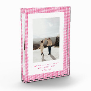 Hahnentrittmuster Rose Foto