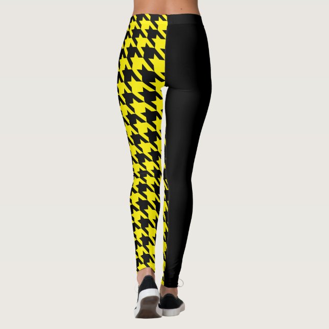 Hahnentrittmuster / Schwarz Leggings (Rückseite)