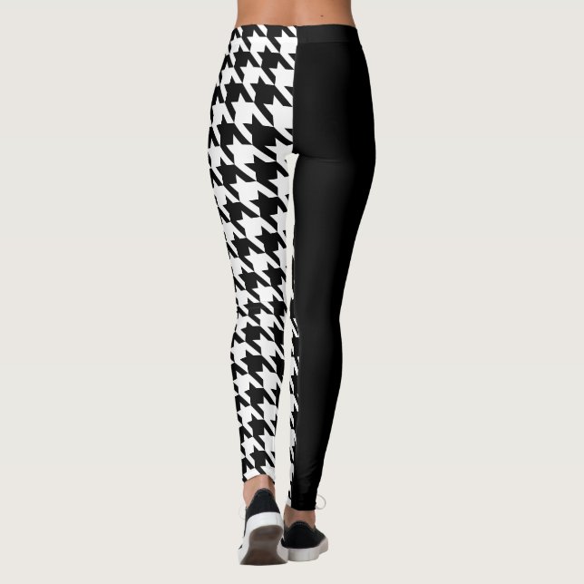Hahnentrittmuster / Schwarz Leggings (Rückseite)