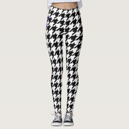 Hahnentrittmuster - Schwarz-weiß - Emo - Leggings