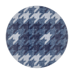 Hahnentrittmuster Tartan Jeans Hintergrunddesign Schneidebrett
