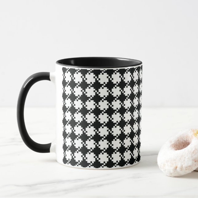 Hahnentrittmuster Tasse (Mit Donut)