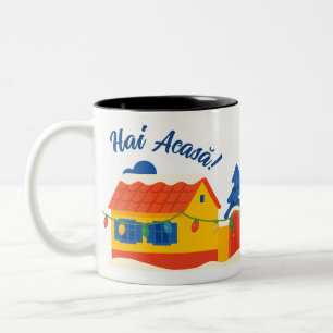 Hai Acasă Ferienhaus Rumänisches Haus  Zweifarbige Tasse