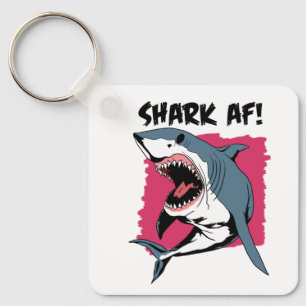Hai AF! Shark liebt Grafikdesign Hai Schlüsselanhänger