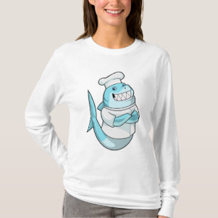 Hai als Koch mit Kochen Schürze T-Shirt