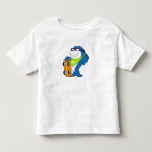 Hai als Skater mit Skateboard Kleinkind T-shirt