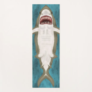 Hai-Angriffs-lustiger Fisch-Neuheits-Ozean Yogamatte