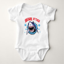 Hai-Angriffskörper Haifisch Bite-Baby-Shirt