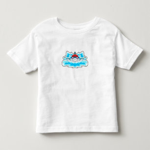 Hai beim Baden mit Schwimmbrille Kleinkind T-shirt