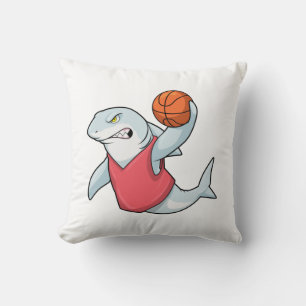 Hai beim Sport mit Basketball Kissen