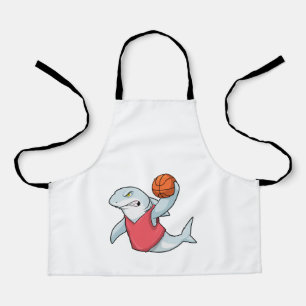 Hai beim Sport mit Basketball Schürze