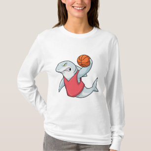 Hai beim Sport mit Basketball T-Shirt