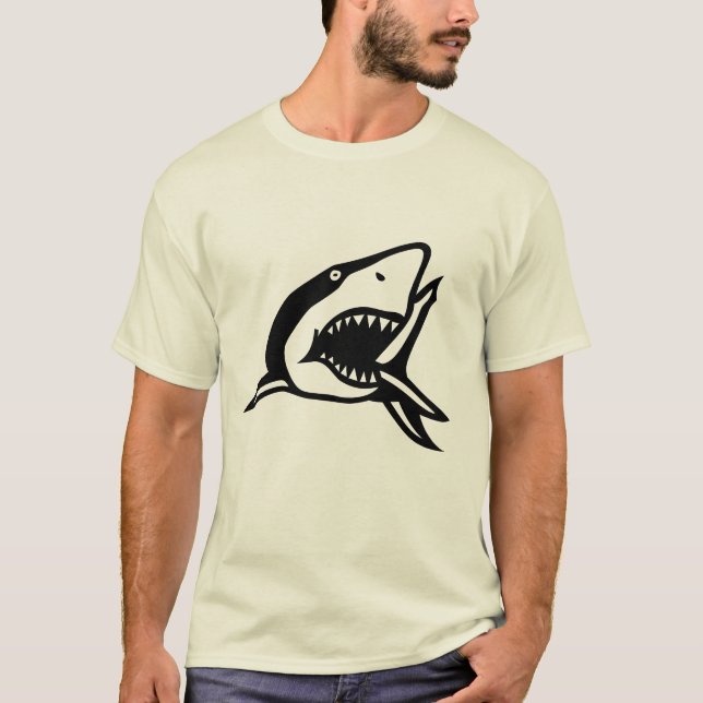 Hai beißen Sommer zum Shirt für Männer (Vorderseite)