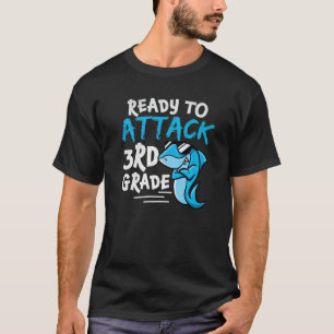 Hai bereit zum Angriff auf Jungen der dritten Klas T-Shirt